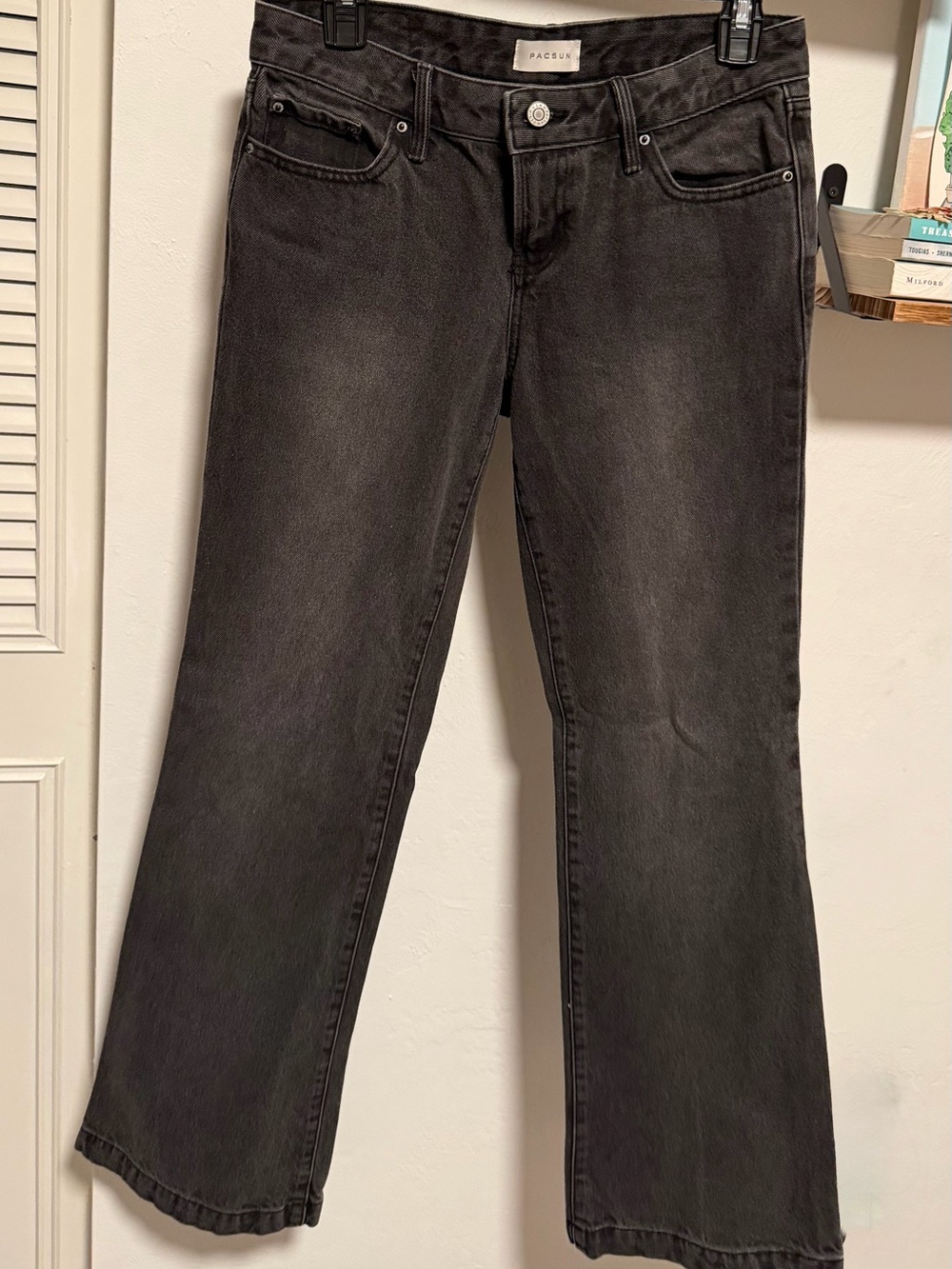 PacSun Women's Dark Gray Wide Leg Jeans